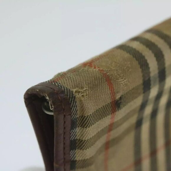 BURBERRY Nova Check Agenda Day Planner Cover Nylon Canvas Beige Auth - Picture 10 of 16